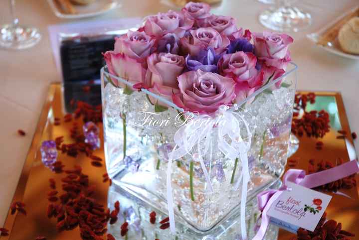 Centrotavola in lilla