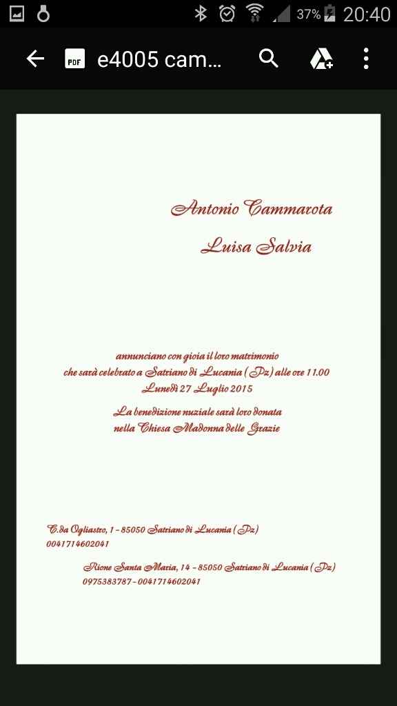 Partecipazione sbagliata - 1