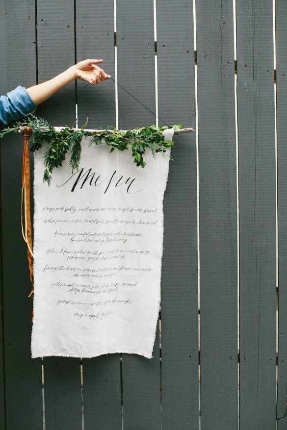 menu rustic chic