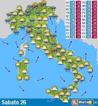 meteo 26 settembre