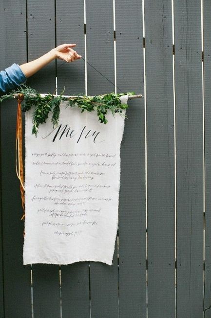 menu rustic chic