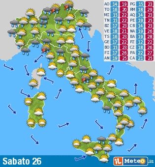 meteo 26 settembre