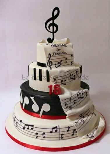 Torta nuziale tema musicale - 2