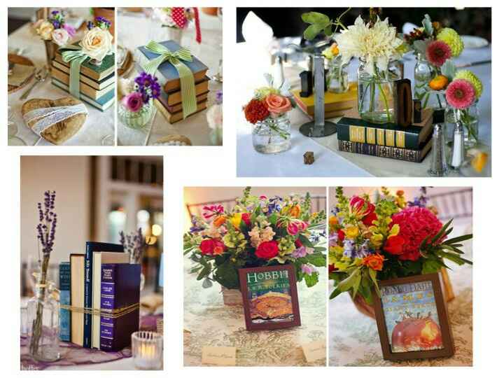 Tableau e centri tavoli tema libri - 4