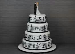 Torta nuziale tema musicale - 4