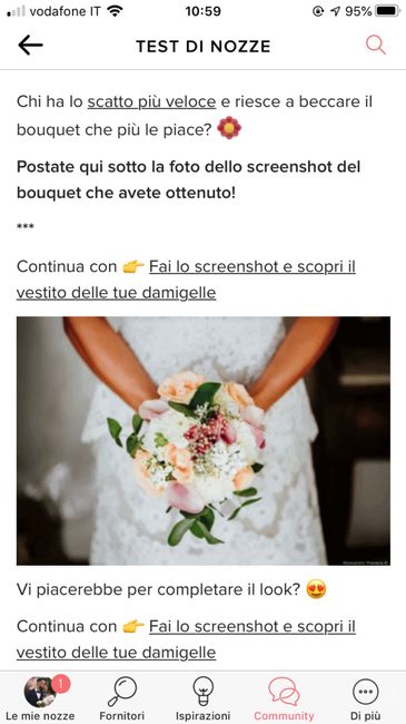 Fai lo screenshot e scopri il tuo bouquet 16