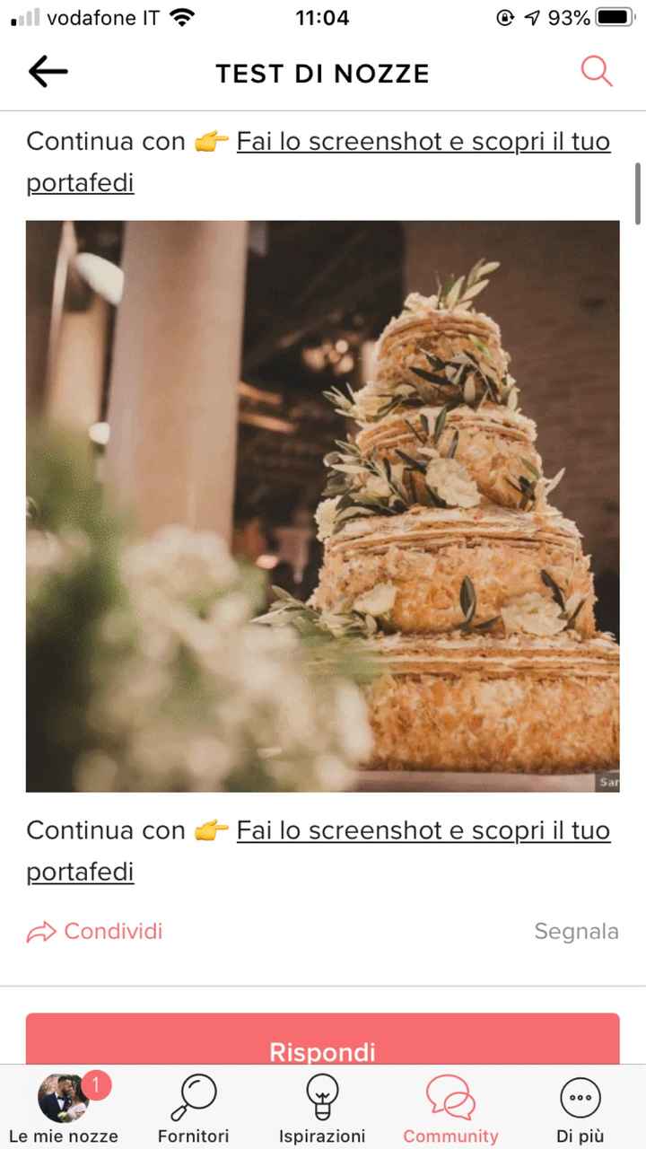 Fai lo screenshot e scopri la tua torta nuziale - 1