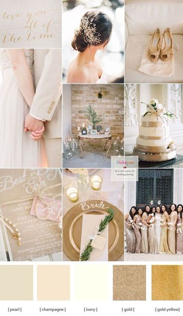 Il colore del matrimonio: Avorio/champagne/oro 3