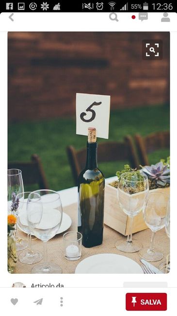 Segnatavoli tema vino - 1