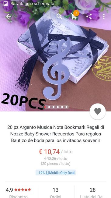 Segnaposto economico tema musicale - 1