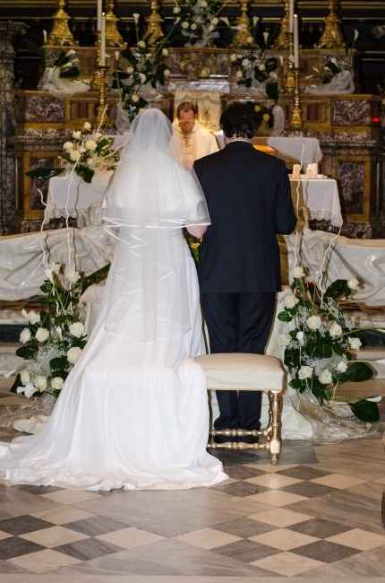 Giulio e Cinzia sposi in chiesa