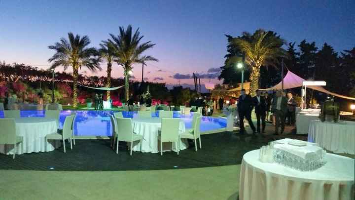 foto piscina di sera