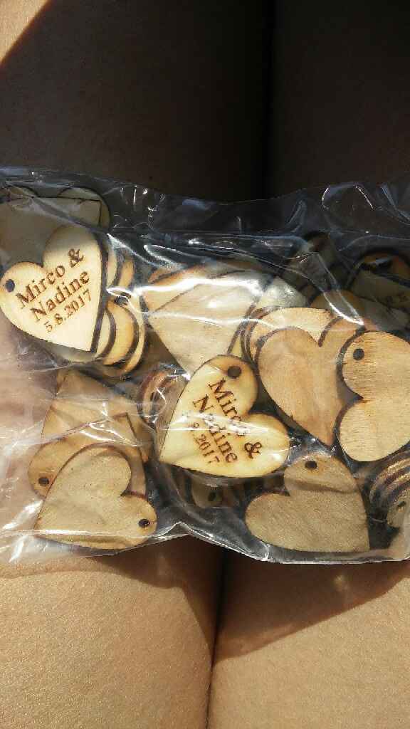 Cuoricini nomi e data per i sacchettini confetti - 1