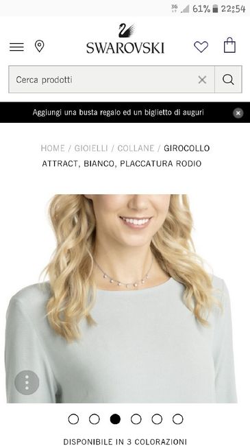  Girocollo swarosky + orecchini punto luce swaroski - 2