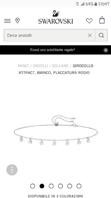  Girocollo swarosky + orecchini punto luce swaroski - 3