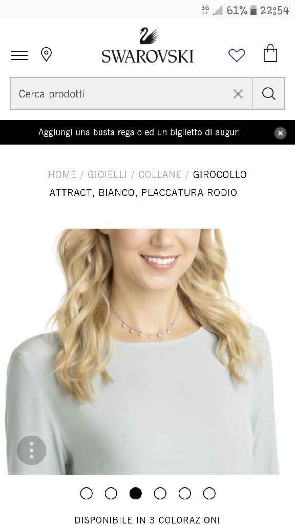  Girocollo swarosky + orecchini punto luce swaroski - 2