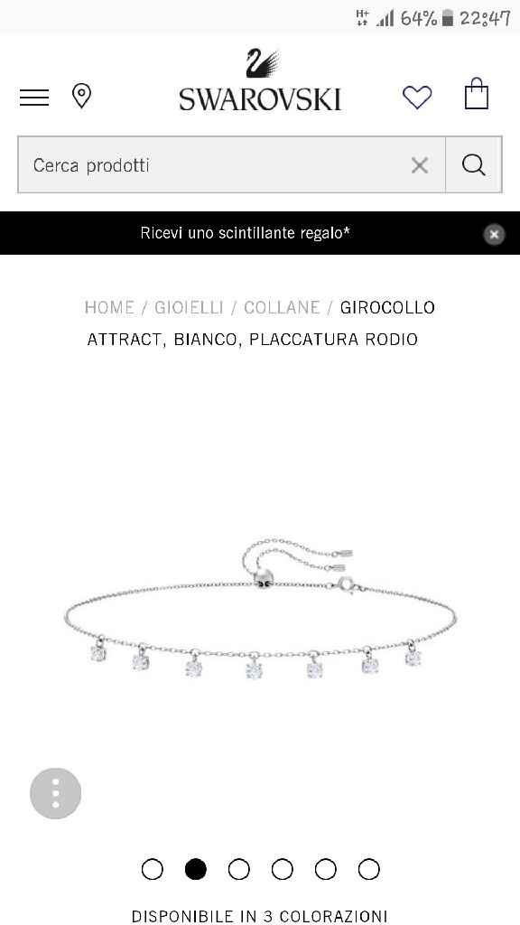  Girocollo swarosky + orecchini punto luce swaroski - 3