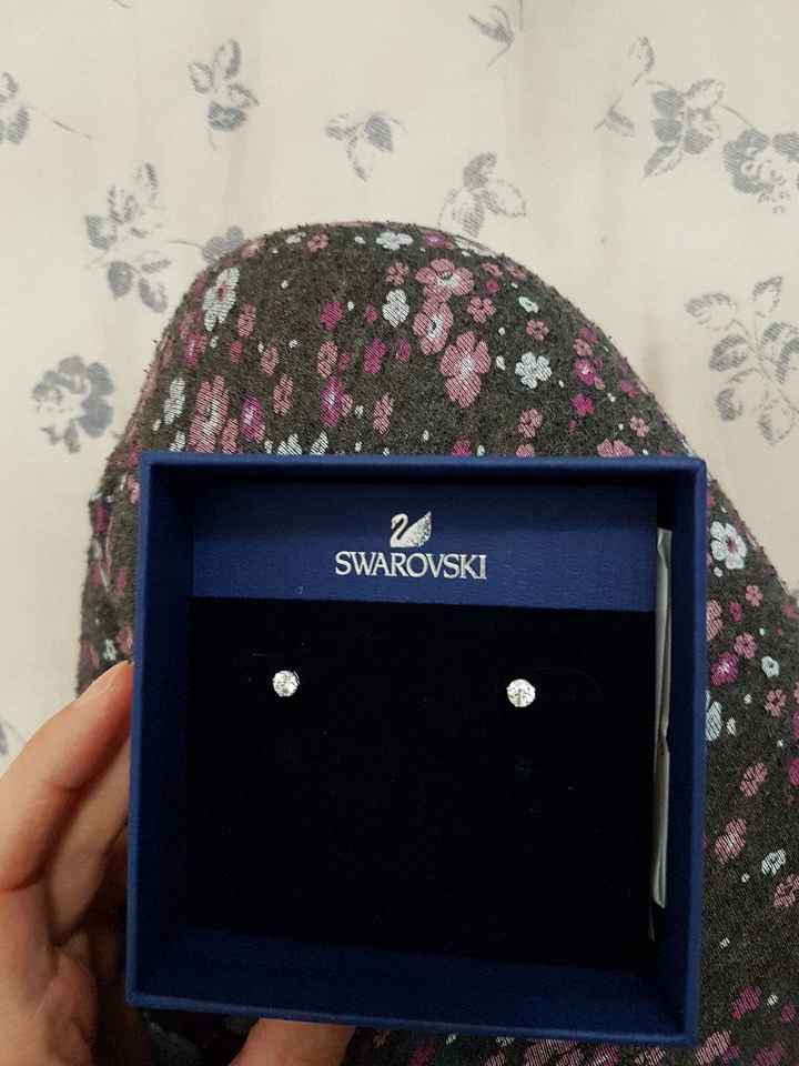  Girocollo swarosky + orecchini punto luce swaroski - 4