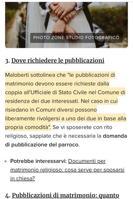 Pubblicazioni a Torino con matrimonio in altro comune 1