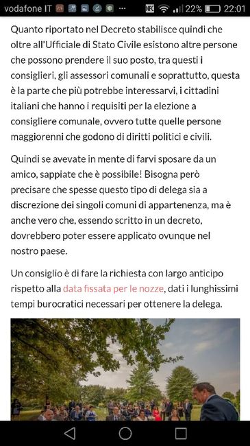 Come si ottiene delega per officiare matrimonio civile? 1