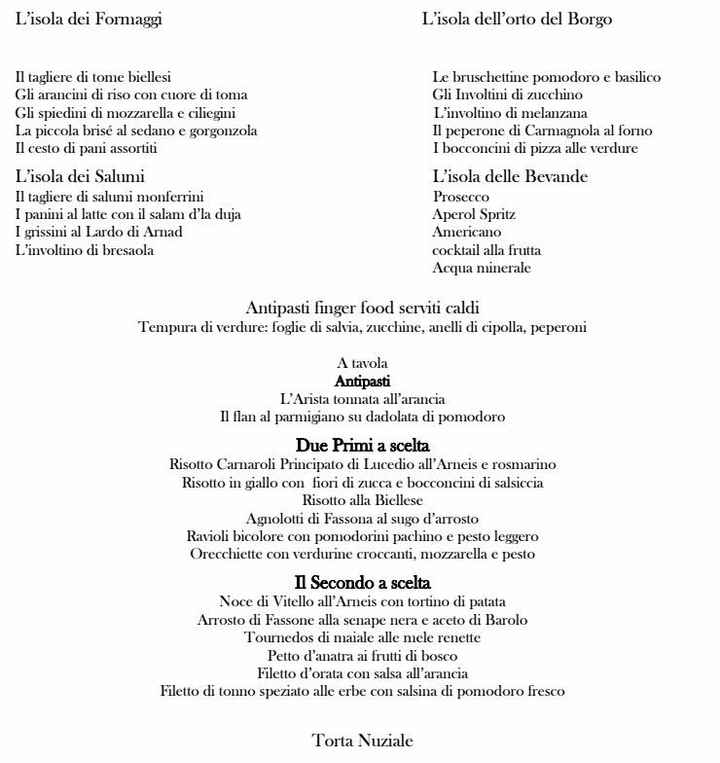 Menù Borgo