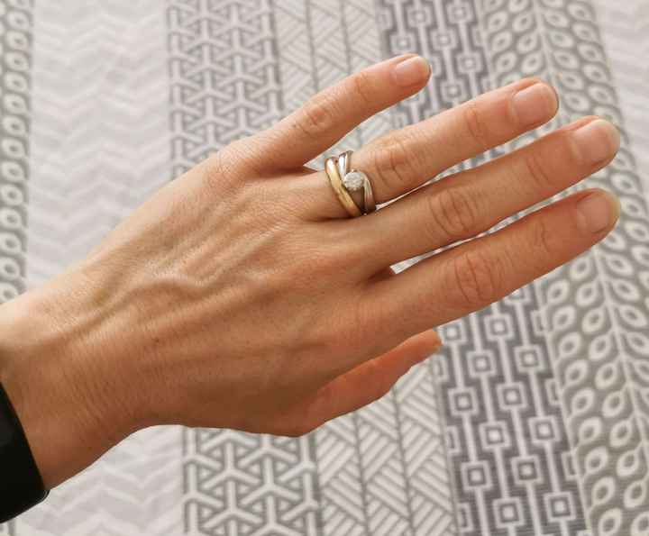 Anello solitario modello valentino (chiusura ad anello) + fede - 1