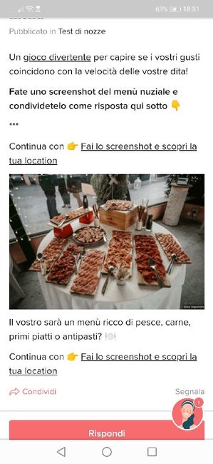 Fai lo screenshot e scopri il tuo menù 5