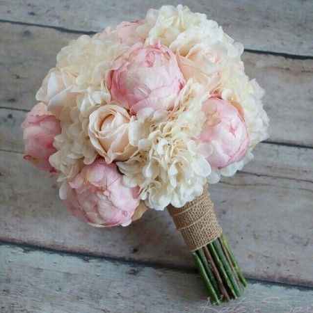 Bouquet peonie rosa e rose Inglese - 1