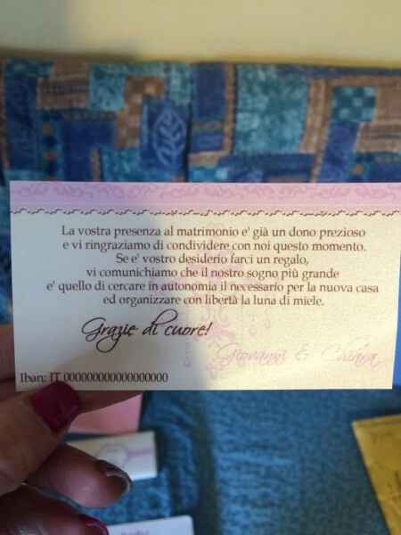 Come chiedere le buste come regalo - 1