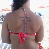 Tatoo schiena: "Every single step will take me happiness"