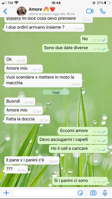 Condividi lo screenshot dell'ultimo messaggio che vi siete inviati 8