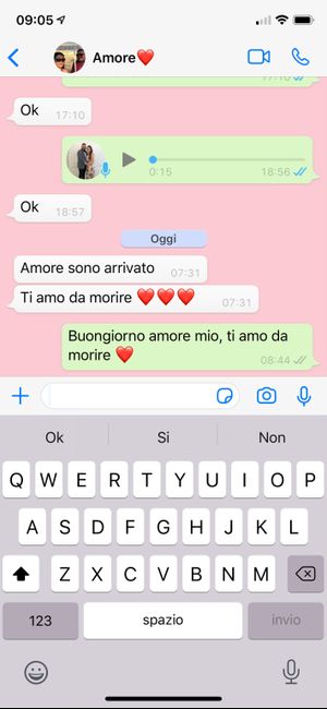 Condividi lo screenshot dell'ultimo messaggio che vi siete inviati 2