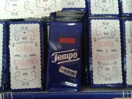 pacchettini fazzoletti tempo personalizzati