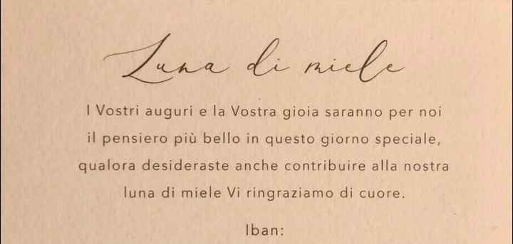 Lista viaggi, lista nozze o regali/buste - 1