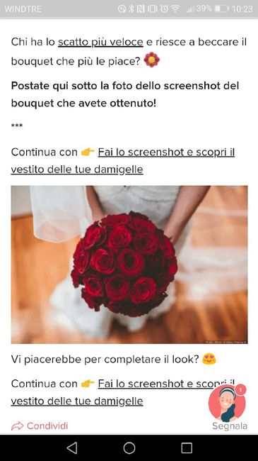 Fai lo screenshot e scopri il tuo bouquet - 1