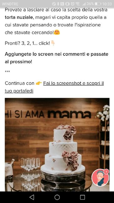 Fai lo screenshot e scopri la tua torta nuziale - 1