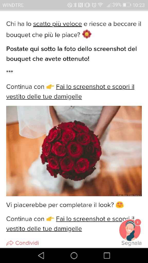 Fai lo screenshot e scopri il tuo bouquet - 1
