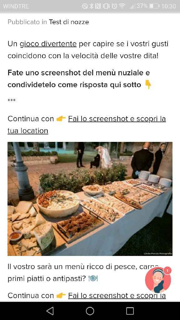 Fai lo screenshot e scopri il tuo menù - 1