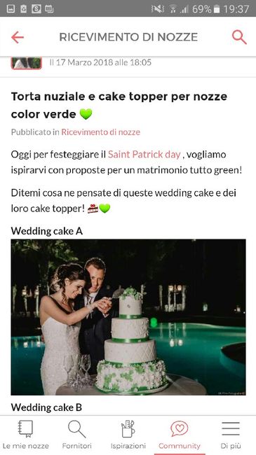 Torta nuziale e cake topper per nozze color verde 💚 - 1