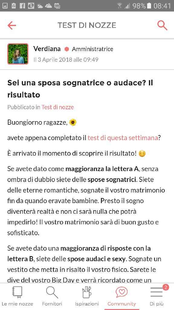 Sei una sposa sognatrice o audace? Il risultato - 11
