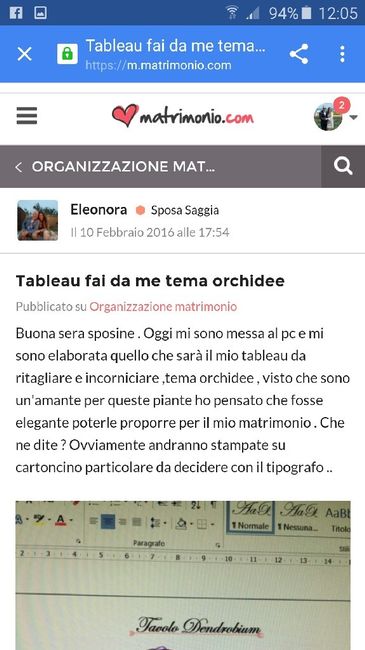 Nomi tavoli - 1