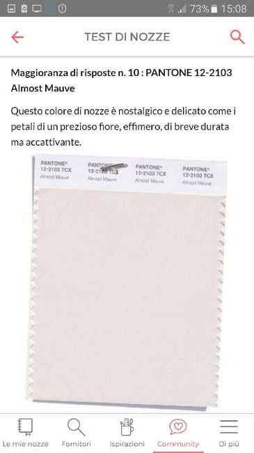Il colore Pantone 2018- RISULTATO TEST 3