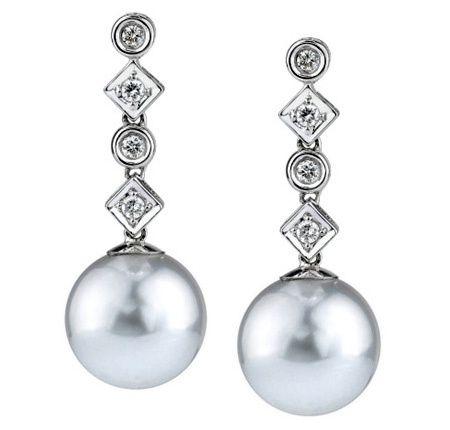 orecchini lunghi a perla