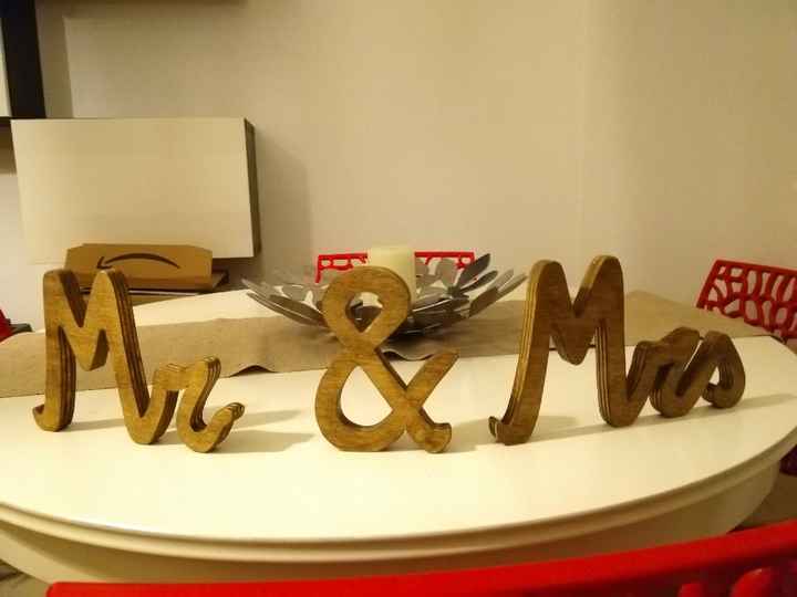 Scritta fai da te per il tavolo degli sposi - 1