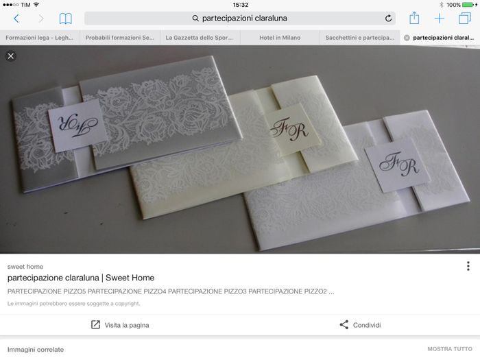 Partecipazioni rettangolari 