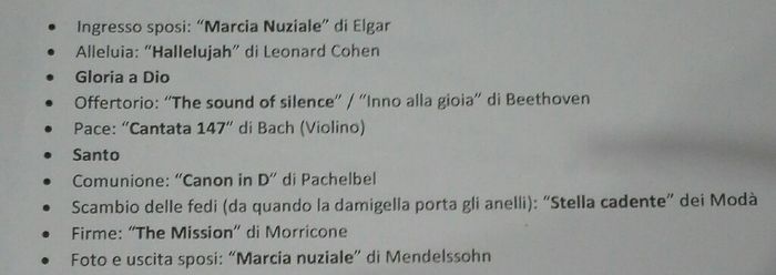 Repertorio musica in chiesa - 1