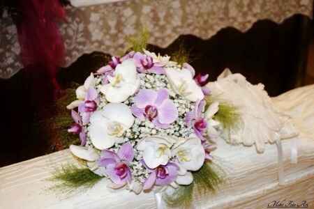 Bouquet bianco e glicine(lilla) - 4