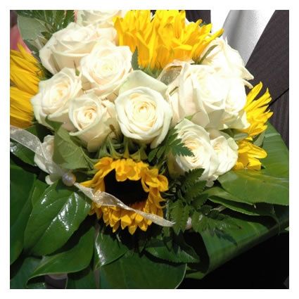 Bouquet rose e girasoli