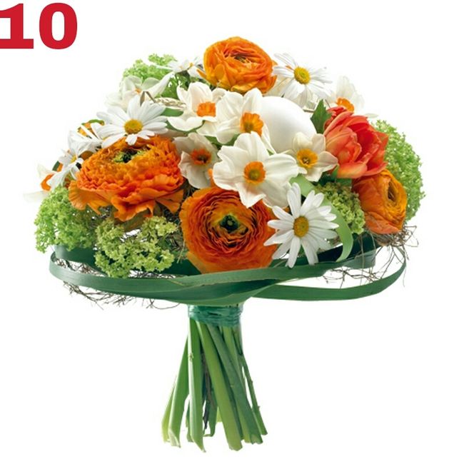 10 bouquet arancioni - 10