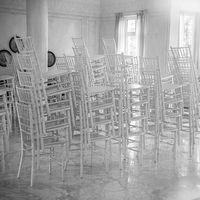 La sala prima di essere preparata